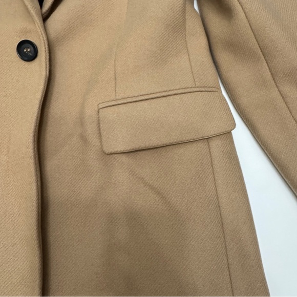 Zara wool blend tan camel long coat size small - Picture 9 of 16